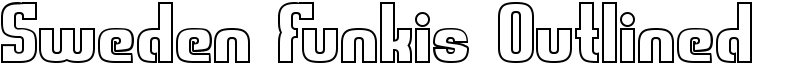 Sweden Funkis Outlined Font