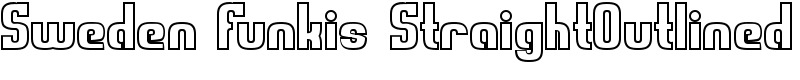 Sweden Funkis StraightOutlined Font