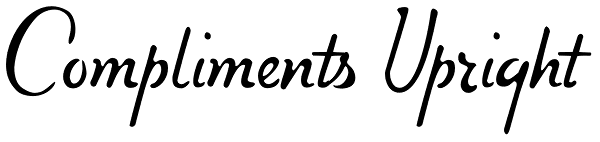 Compliments Upright Font