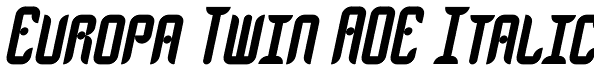 Europa Twin AOE Italic Font