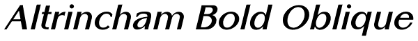 Altrincham Bold Oblique Font