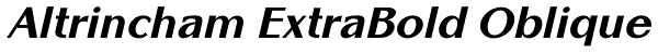 Altrincham ExtraBold Oblique Font