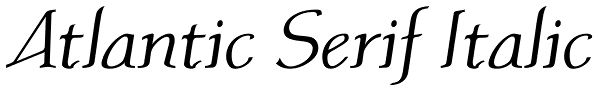 Atlantic Serif Italic Font