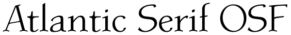 Atlantic Serif OSF Font