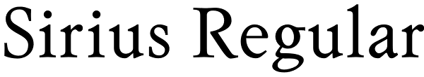 Sirius Regular Font
