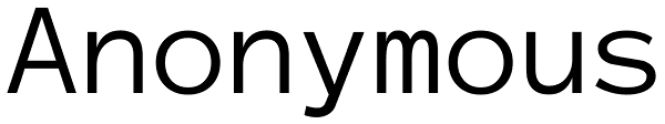 Anonymous Font