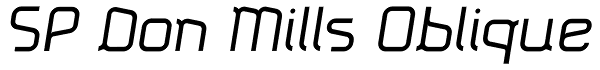 SP Don Mills Oblique Font