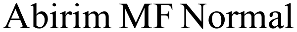 Abirim MF Normal Font