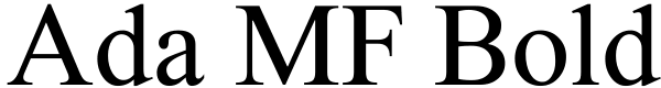 Ada MF Bold Font