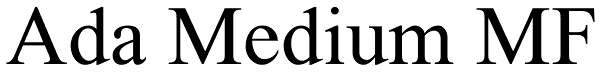 Ada Medium MF Font