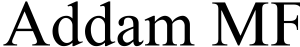 Addam MF Font