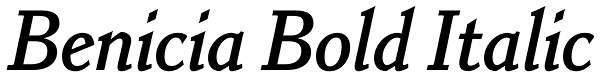 Benicia Bold Italic Font