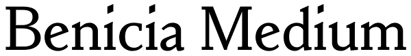 Benicia Medium Font