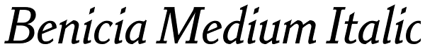 Benicia Medium Italic Font