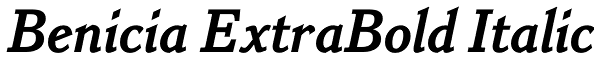 Benicia ExtraBold Italic Font