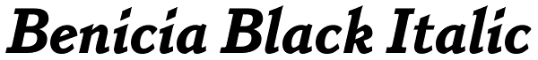 Benicia Black Italic Font