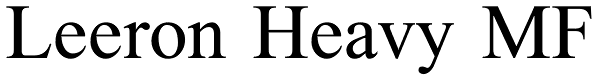 Leeron Heavy MF Font