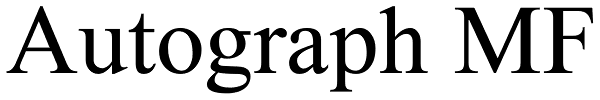 Autograph MF Font