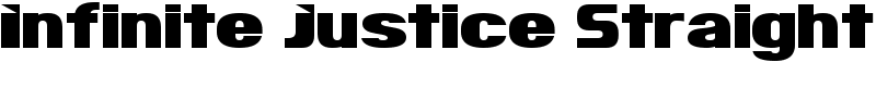 Infinite Justice Straight Font