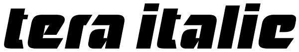 Tera Italic Font