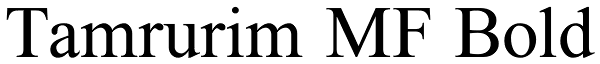 Tamrurim MF Bold Font