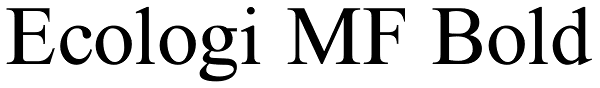 Ecologi MF Bold Font