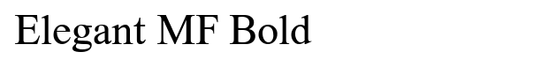 Elegant MF Bold Font