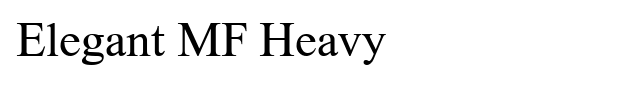 Elegant MF Heavy Font