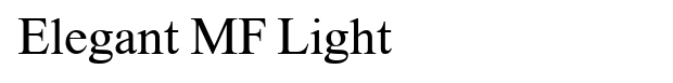 Elegant MF Light Font