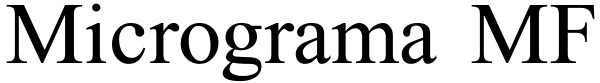 Micrograma MF Font