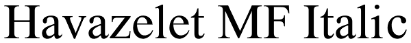 Havazelet MF Italic Font