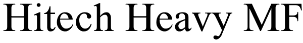 Hitech Heavy MF Font