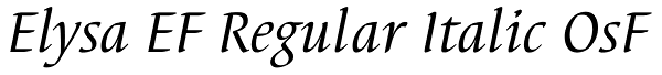 Elysa EF Regular Italic OsF Font