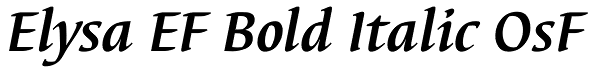 Elysa EF Bold Italic OsF Font