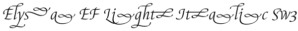 Elysa EF Light Italic Sw3 Font