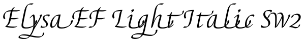 Elysa EF Light Italic Sw2 Font