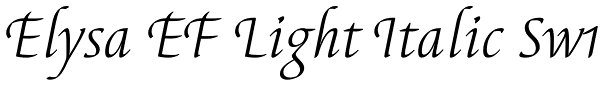 Elysa EF Light Italic Sw1 Font