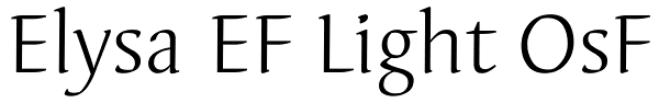 Elysa EF Light OsF Font