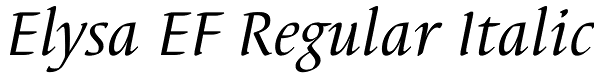 Elysa EF Regular Italic Font