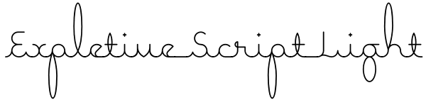 Expletive Script Light Font