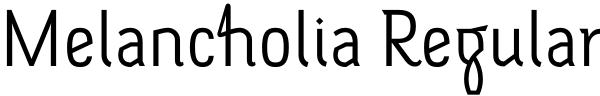 Melancholia Regular Font