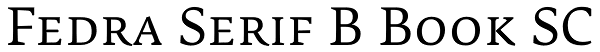 Fedra Serif B Book SC Font