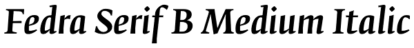 Fedra Serif B Medium Italic Font