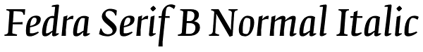 Fedra Serif B Normal Italic Font