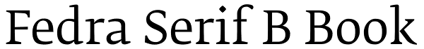Fedra Serif B Book Font