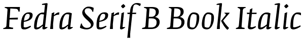 Fedra Serif B Book Italic Font