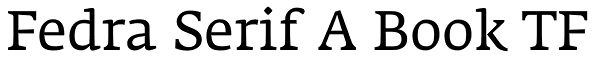 Fedra Serif A Book TF Font