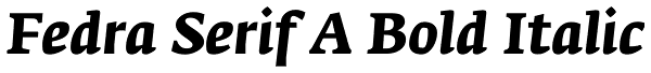 Fedra Serif A Bold Italic Font