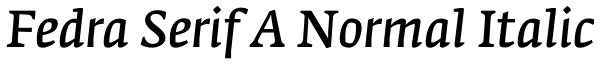 Fedra Serif A Normal Italic Font