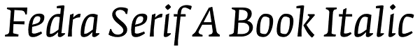 Fedra Serif A Book Italic Font